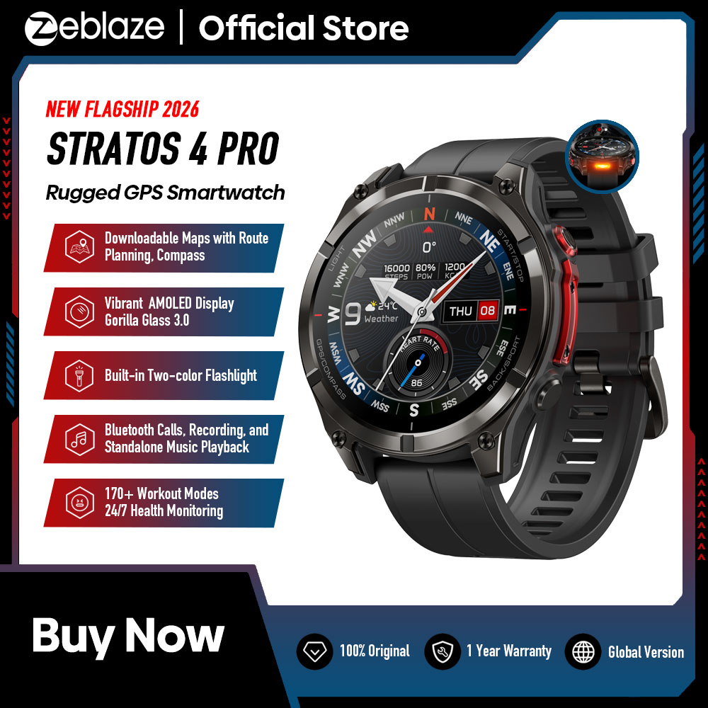 Hybrid Smartwatch - New Zeblaze Stratos 4 PRO AMOLED