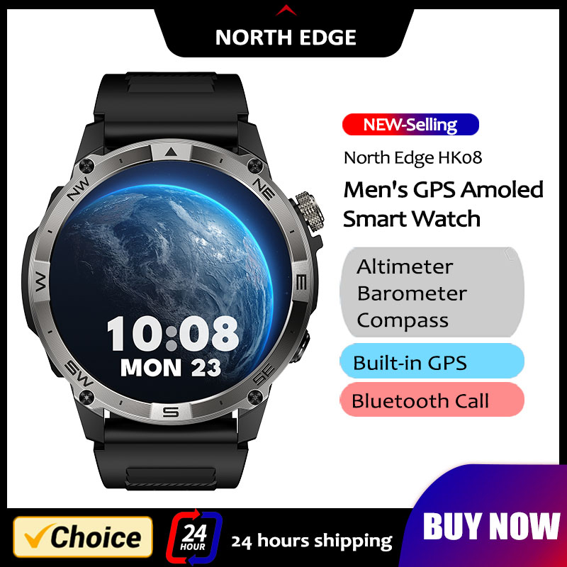 Smartwatch Watches For Men With Gps - NORTH EDGE GPS Sports Smart Watch
