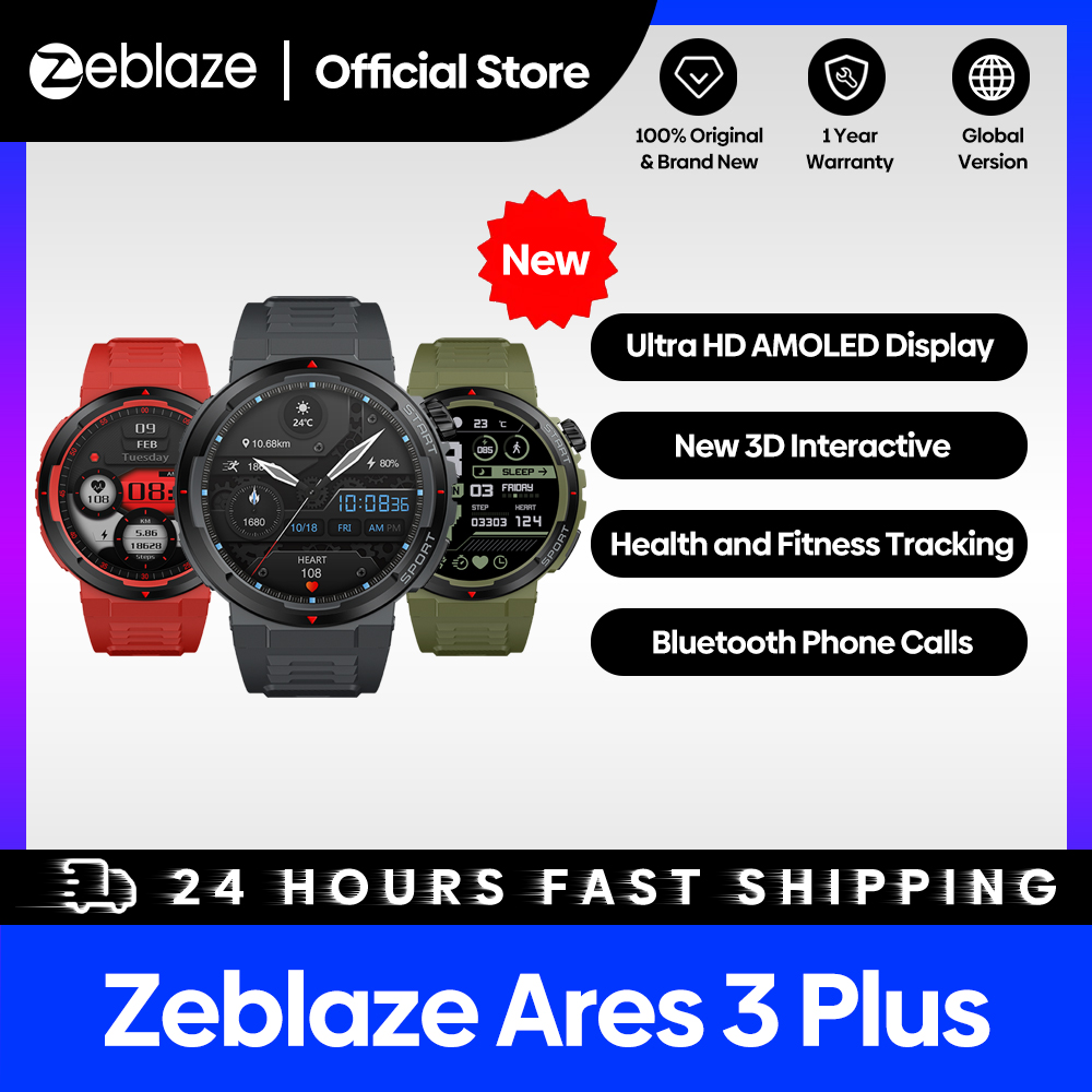 Hybrid Smartwatch - New Zeblaze Ares 3 Plus 1.43''