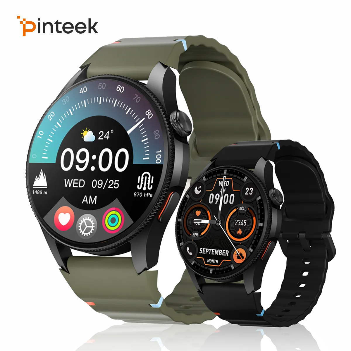 Hybrid Smartwatch - Aurafit G12 Smart Watch: 1.43