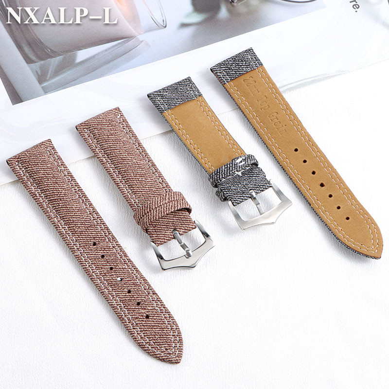 Denim Canvas Nylon Watch Strap - Omega Watches Smartwatch ulasan dan harga