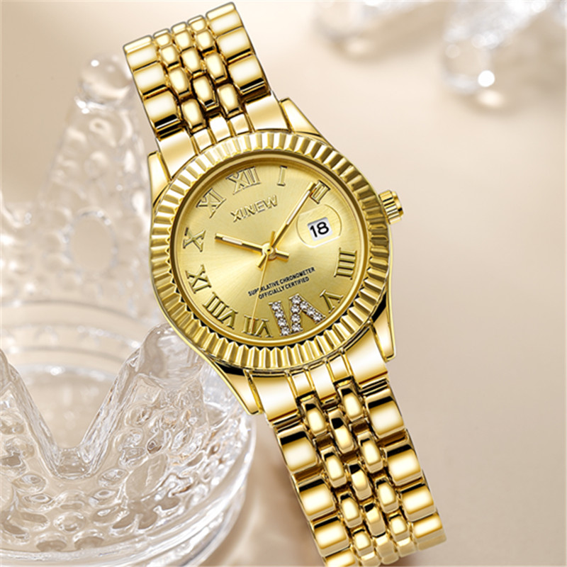 Ladies Big Brand Golden Watche - Minimalist Thin Watch ulasan dan harga