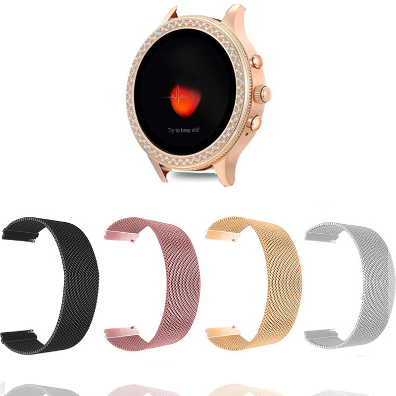 18MM Milanese Loop Strap For F - Fossil Watches Smartwatch Gold ulasan dan harga