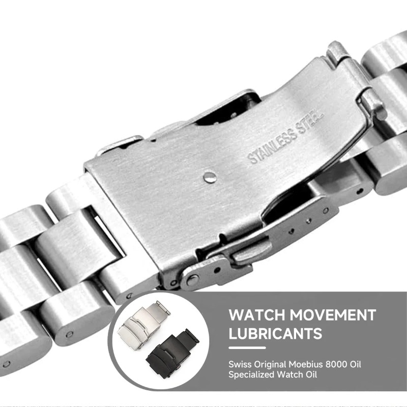 316L Solid Stainless Steel Buc - Replacement Watch Bracelet ulasan dan harga