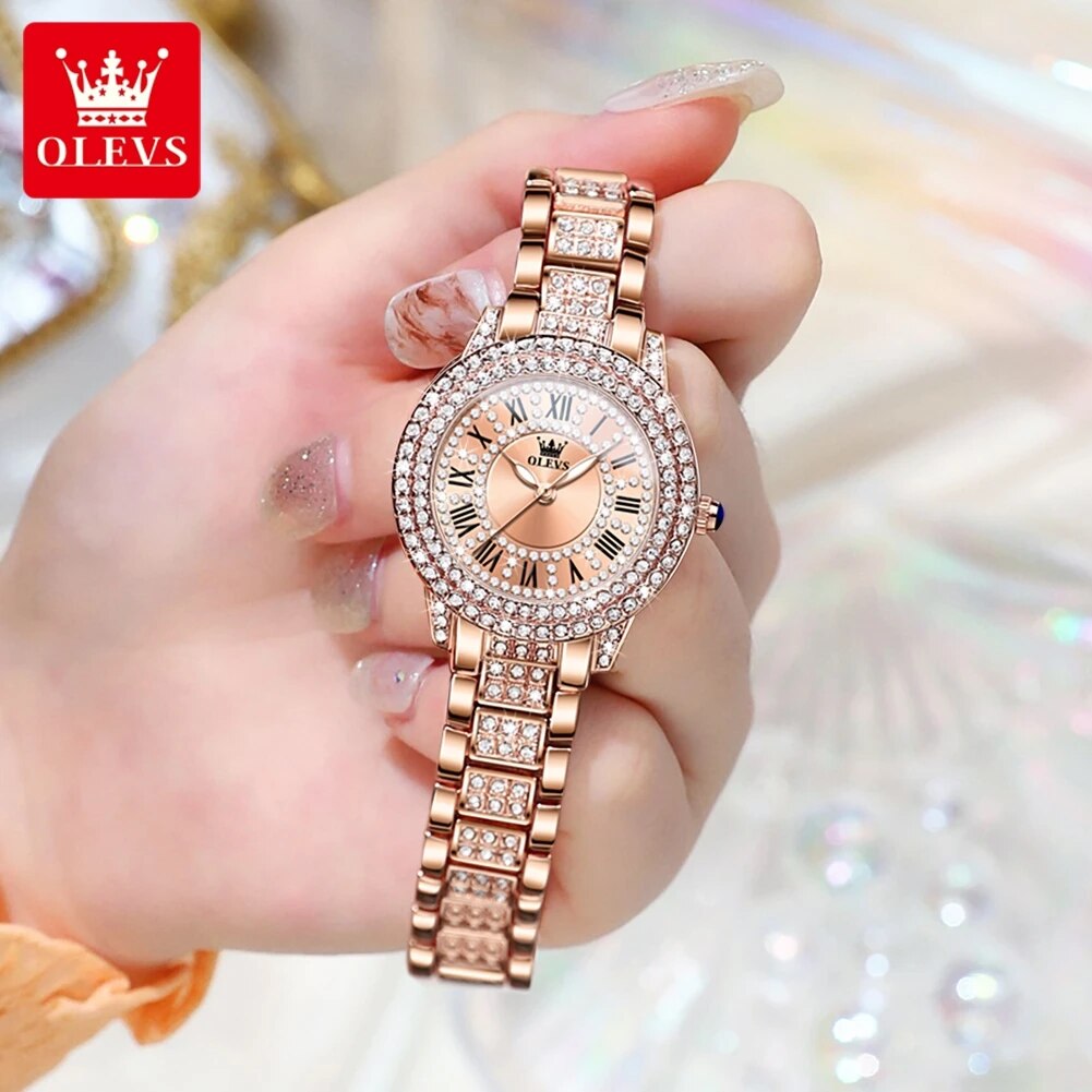 OLEVS 9943 Luxury All Diamond  - Minimalist Thin Watch ulasan dan harga