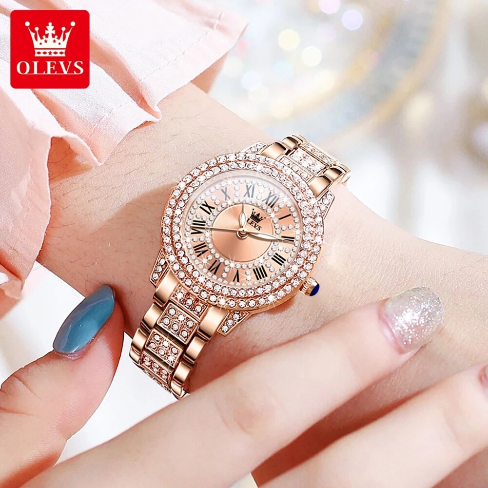 OLEVS 9943 Luxury All Diamond  - Minimalist Thin Watch ulasan dan harga