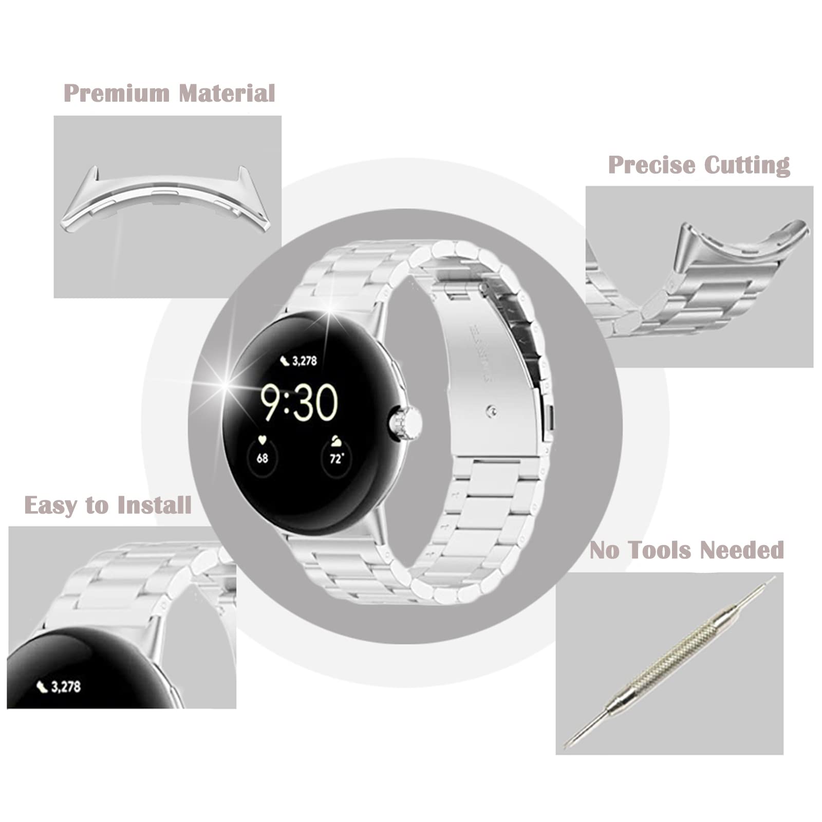 1/2 pair Metal Connector For G - Replacement Watch Bracelet ulasan dan harga