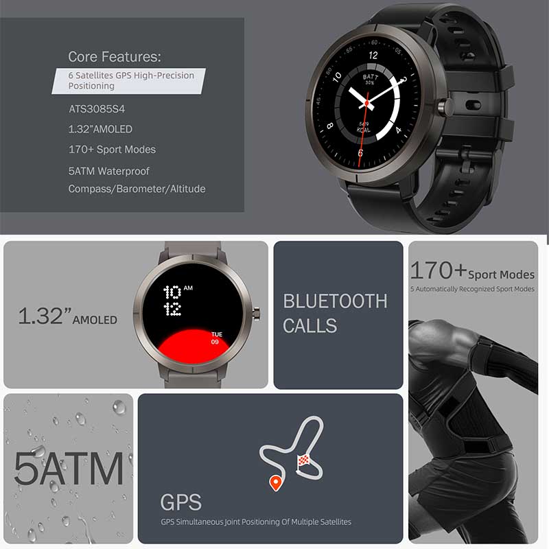 2026 GPS Smart Watch AMOLED 1. - Hybrid Smartwatch ulasan dan harga
