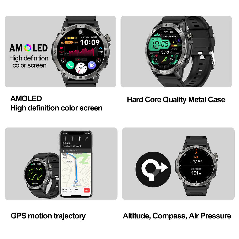 NORTH EDGE GPS Sports Smart Wa - Smartwatch Watches For Men With Gps ulasan dan harga