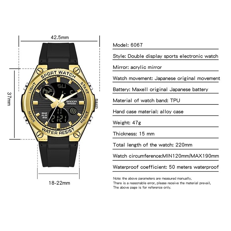 SANDA Brand G Style LED Digita - Minimalist Thin Watch ulasan dan harga