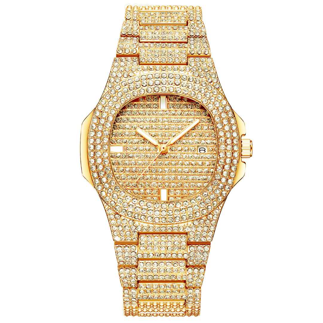 1pc Popular Hip Hop Full Artif - Minimalist Thin Watch ulasan dan harga