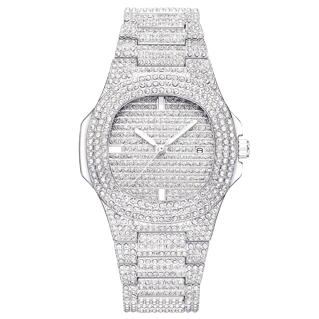1pc Popular Hip Hop Full Artif - Minimalist Thin Watch ulasan dan harga