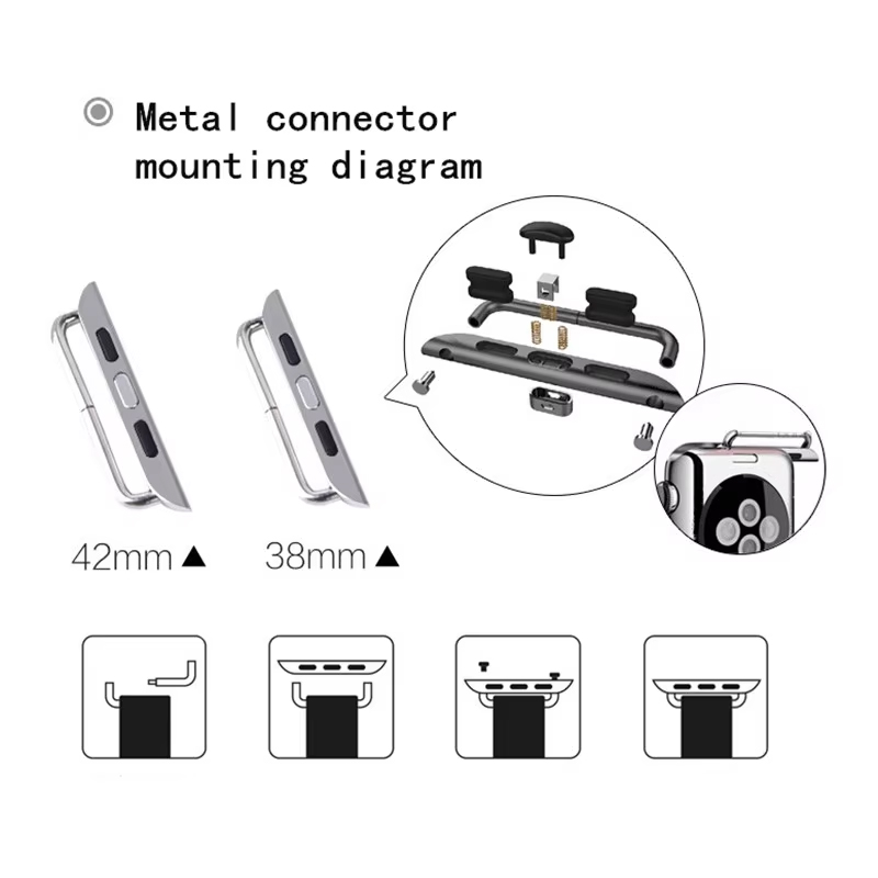 2pcs Stainless Steel Connector - Replacement Watch Bracelet ulasan dan harga