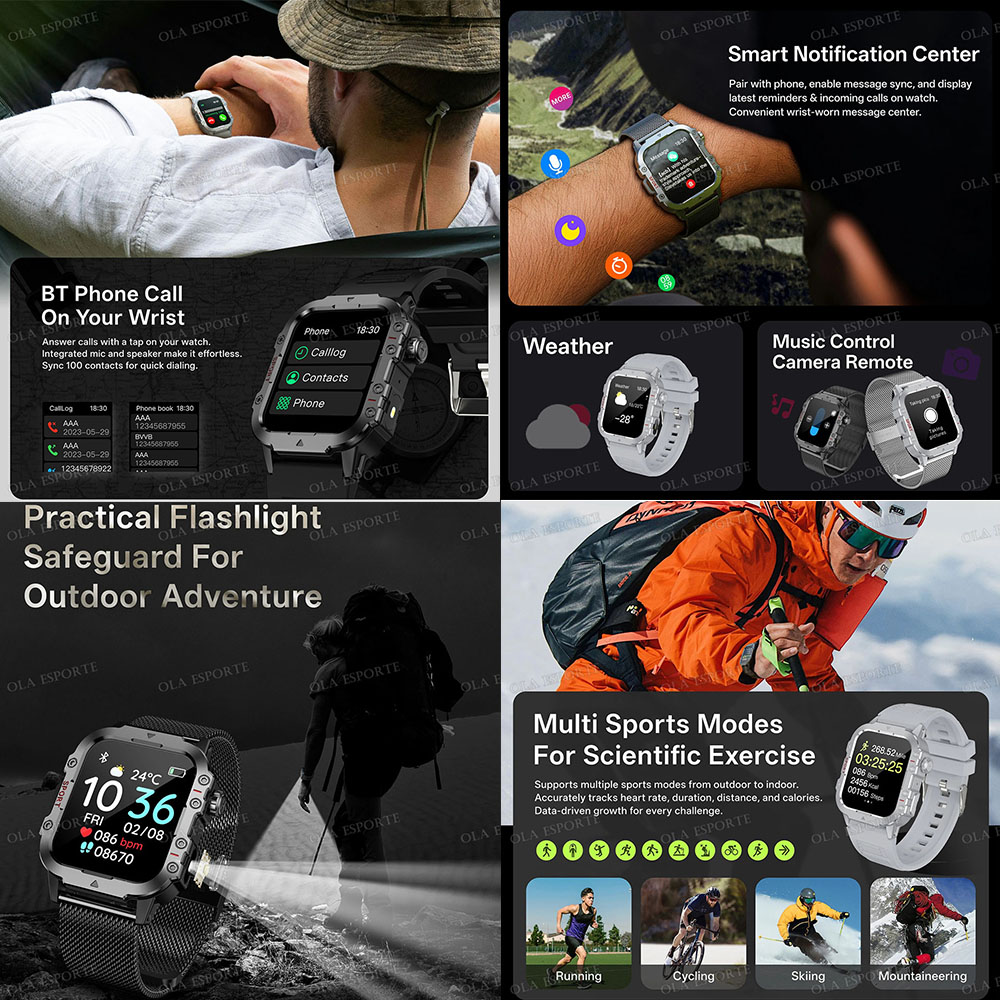 Military Outdoor Smart Watch M - Hybrid Smartwatch ulasan dan harga