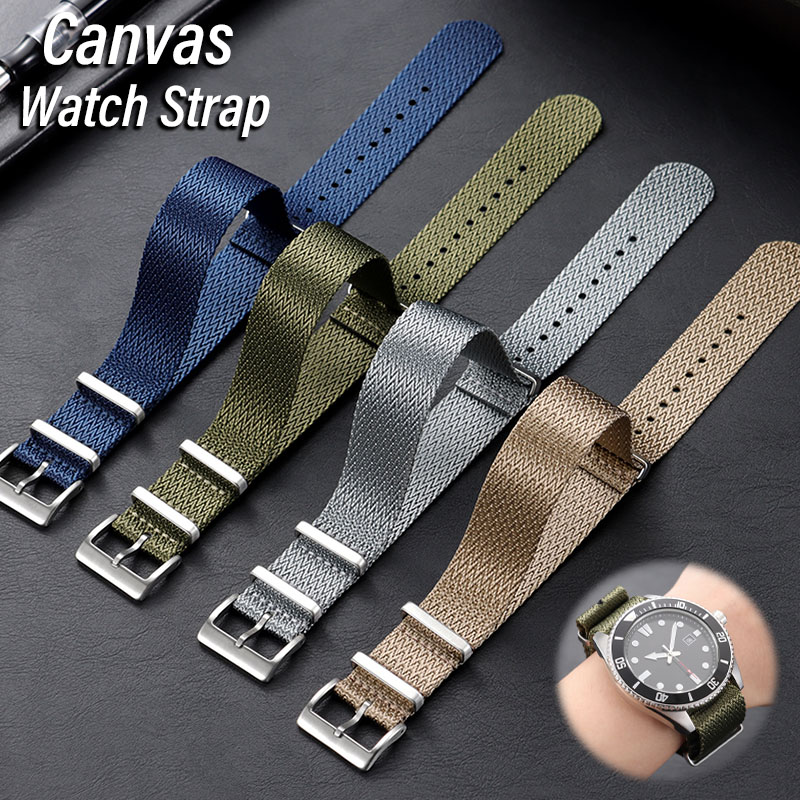 Canvas Nylon Watch Band 18mm 2 - Omega Watches Smartwatch ulasan dan harga