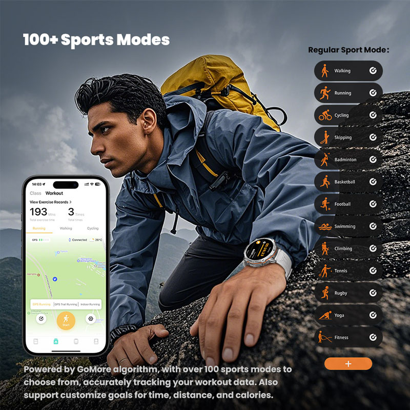 2026 New Military TANK X3 Smar - Smartwatch Watches For Men With Gps ulasan dan harga