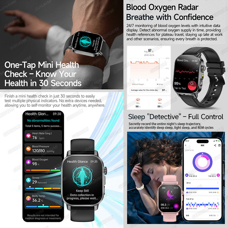 GUHUAVMI 2026 New Precise Heal - Smartwatch New Watches 2025 ulasan dan harga