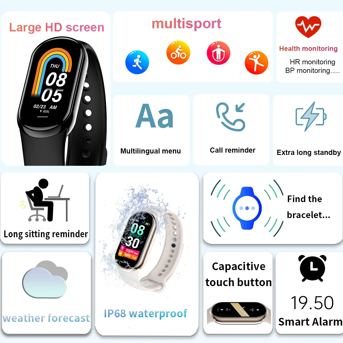 New Original Small M8 Band Sma - Smartwatch New Watches 2025 ulasan dan harga