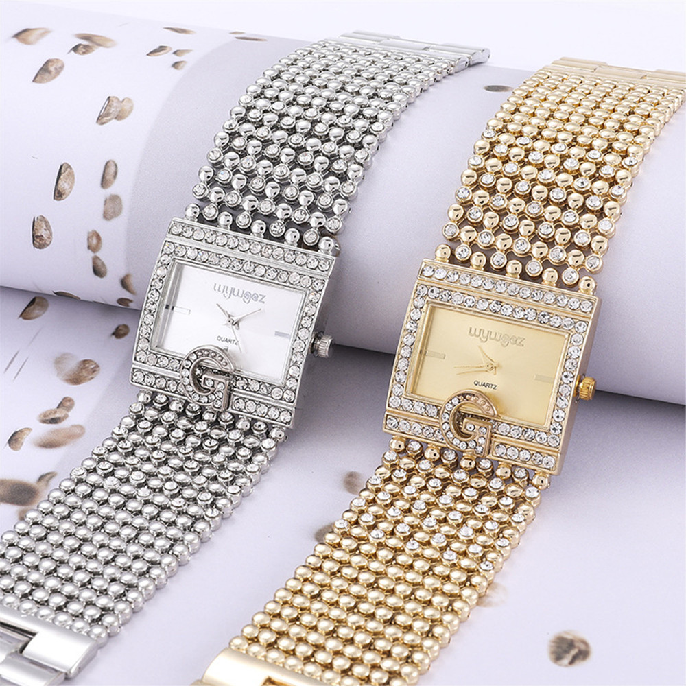 Simple Square Gold Watches Wom - Minimalist Thin Watch ulasan dan harga