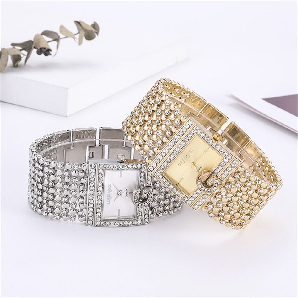 Simple Square Gold Watches Wom - Minimalist Thin Watch ulasan dan harga