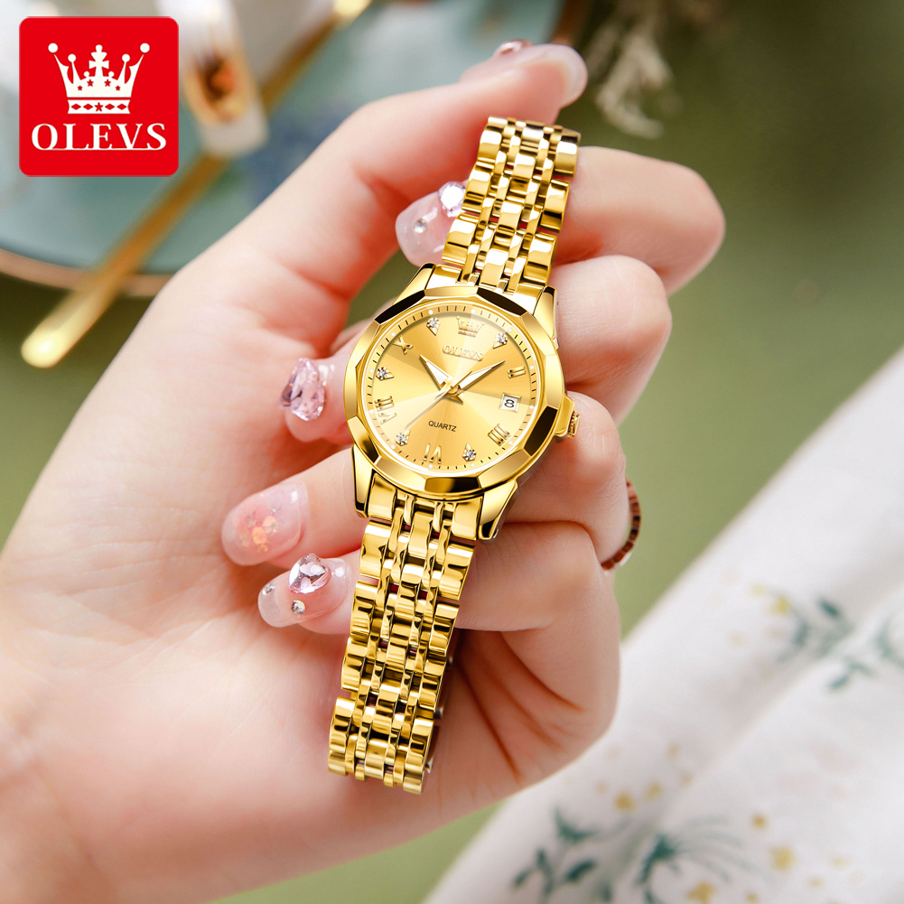 OLEVS Fashion Golden Watch for - Minimalist Thin Watch ulasan dan harga