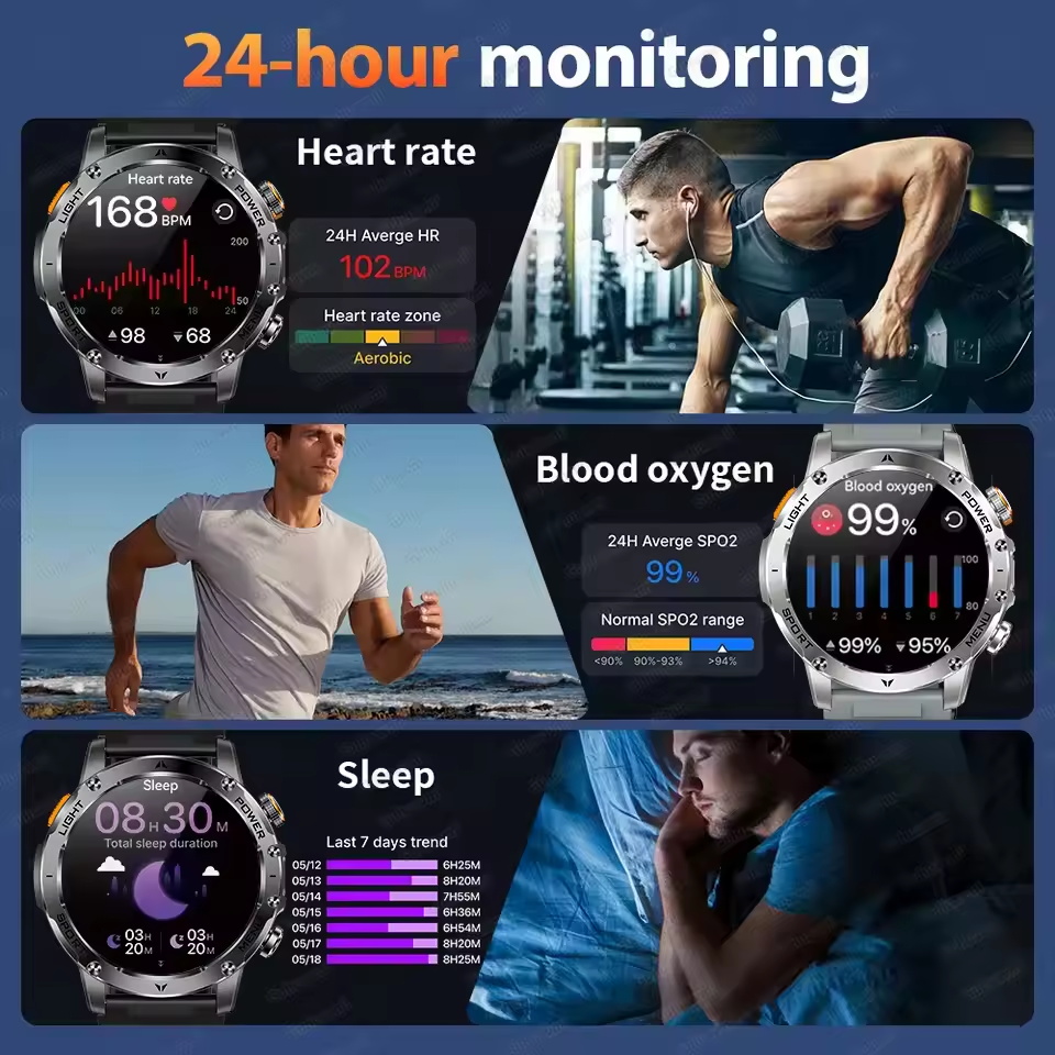 2025New Outdoor Military 1000m - Smartwatch New Watches 2025 ulasan dan harga