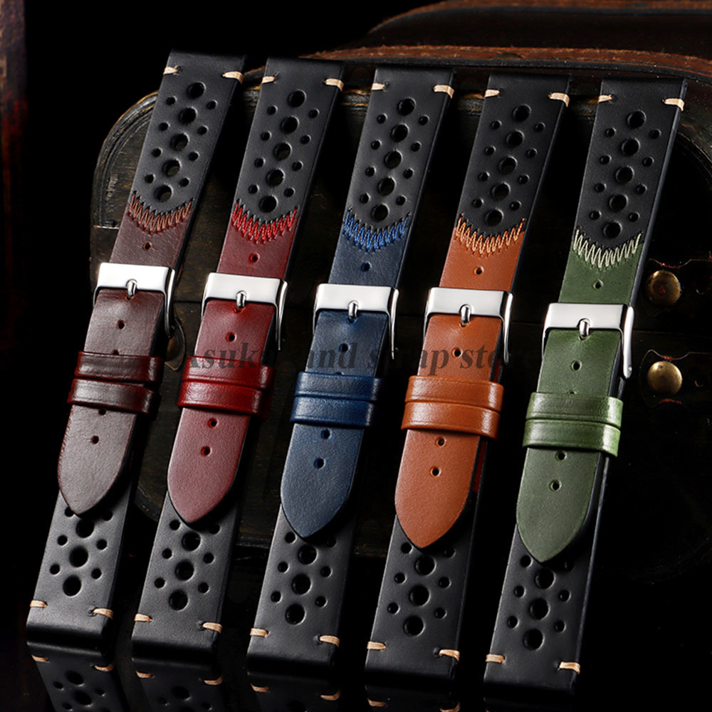 New Oil Wax Leather Watch Stra - Omega Watches Smartwatch ulasan dan harga
